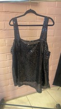 70  s Vintage Sequin Woman  s Tank Top Shirt 3XL
