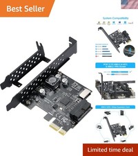 PCI-E 1X to USB 3.2 Adapter - 5Gbps Front Panel Connection for Enhanced Speed