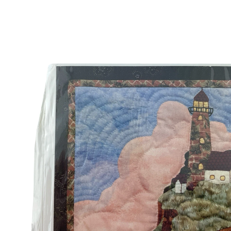 Piecemakers Quilt PATTERN Lighthouse Wall Hanging + NOTECARD Light Set on a Hill - Image 3 of 4