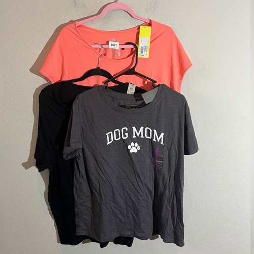All in Motion T-Shirt Women's Sz XXL Multi Cap & Short Sleeve 3 Pack Bundle NWT