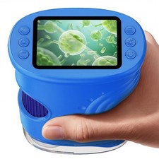 Handheld Digital Microscope 4K 1000X Magnification for Kids 2.0" IPS Screen Blue