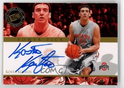 2008-09 Press Pass Power Pick 73/250 Kosta Koufos #PP-KK Rookie Auto RC 1u5y