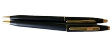 Vintage Cross Classic Black Ball Pen Pencil Set 2501 No Box