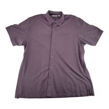 Feldini Men's Extra Large Purple Short Sleeve Button Up Casual Shirt