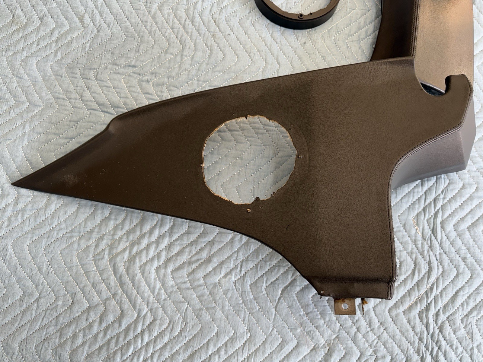 Genuine Ferrari 348 Original Black Leather Rear Shelf End Caps