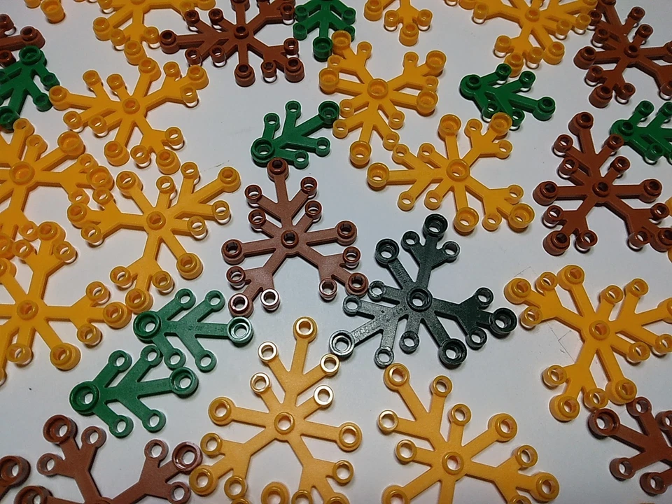 Lego 100 folhas de plantas outono outono claro laranja escuro verde 2417 2423 botânicos - Imagem 4 de 4