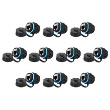 RJ45 Panel Mount Coupler, Bulkhead Ethernet Connector Blue,Pack of 10 