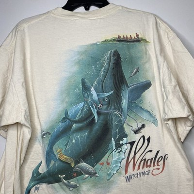 Vintage Single Stitch Nature T Shirt Whale Watching Tours Caribbean Soul XL 90s 