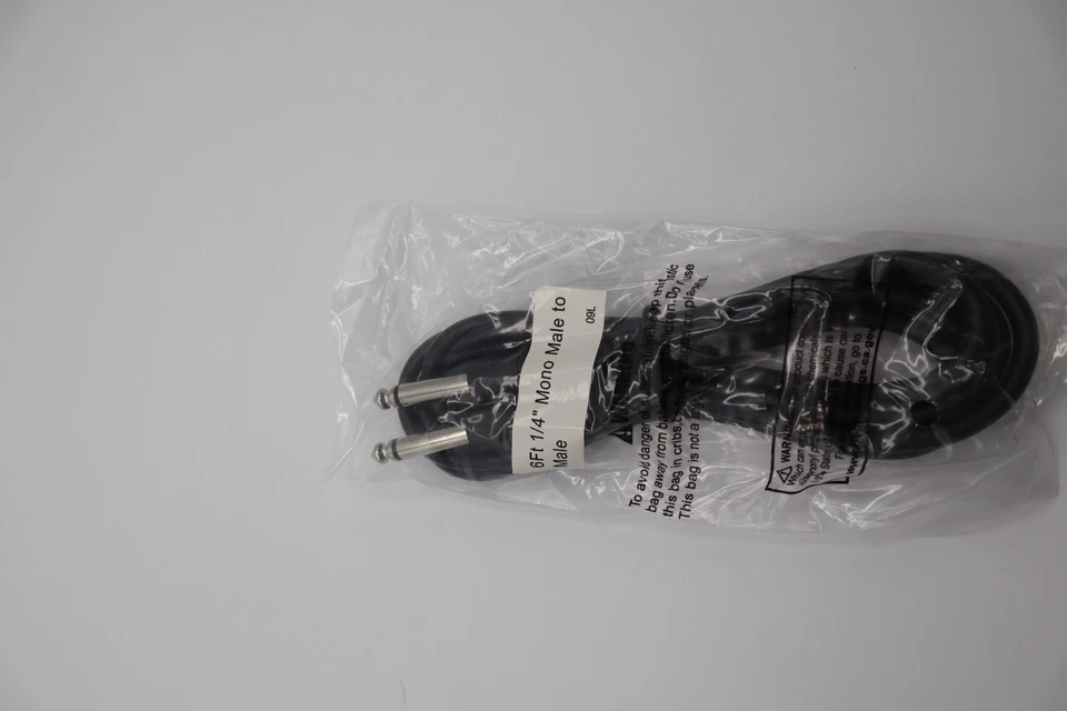 10 Pack Lot 6ft 1/4" 6.35mm Male to Male Mono Audio Headphone Mic TS Cable Cord - Image 3 of 3