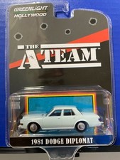 1/64 Greenlight Hollywood The A-Team 1981 Dodge Diplomat Pale Blue