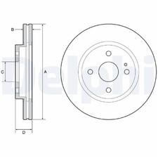 2x Delphi Scheibenbremse vorne DA7R33251 BG4942C
