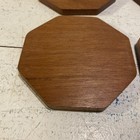 Vintage Set Of 4 Styson Wooden Coaster With Cork - Ship Frigate Pictured — photo 5