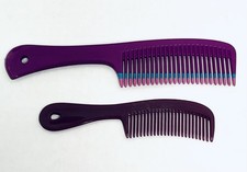 VINTAGE UNBREAKABLE STYLING COMBS 8.5 PURPLE W/BLUE PINK TIPS 6 PURPLE STYLER