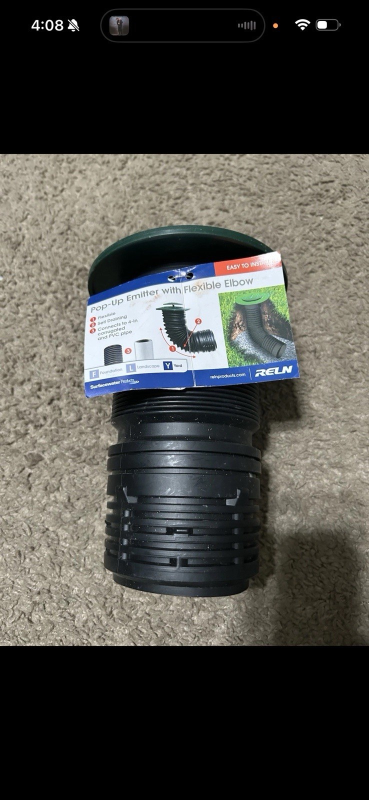 Reln 4 In. Pop-Up Emitter with Flexible Elbow
