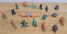 Lot 17 Vintage Miniature Plastic Dinosaurs Prehistoric Animal Toys Figurines