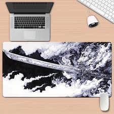 1pc of Katana And Cloud Design XXL Rubber Desk Mat - a Versatile Mouse Pad for