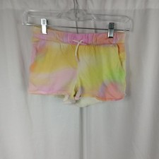Old Navy Drawstring Pullon Cheer Shorts Rainbow Tie Dye Girls Size L