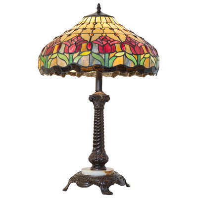 Meyda Lighting 28'' High Colonial Tulip Table Lamp - 265014