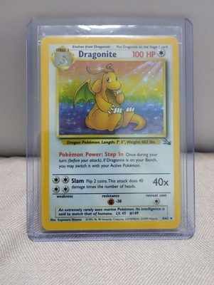 Dragonite Holo 4/62 Fossil Set - Rare Vintage 1999 WOTC Pokemon Karte - NM/LP