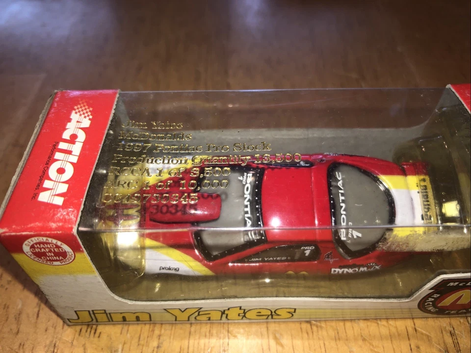 1997 Pontiac Pro Stock McDonald's 1/64 Jim Yates NHRA Action Never Open NOS - Image 3 of 4