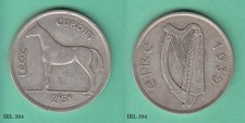 Ireland 2s6d Half Crown 1939 Silver Coin B