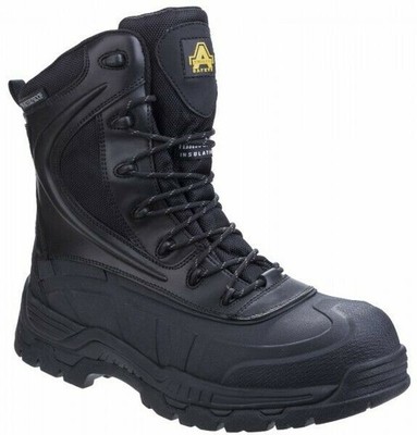 Herren Amblers Skomer Seitenreißverschluss Verbundkappe Sicherheit Wasserdicht Stiefel Größen 4 bis 14