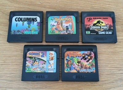 5 x Sega Game Gear Spiele Konvolut - Columns Donald Duck Jurassic Park Sonic 2...