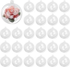 2.36 Inch Clear Plastic Fillable Balls, Christmas DIY Fillable Ornents