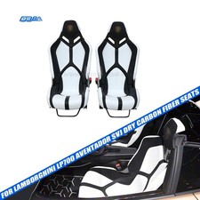 2x For Lamborghini Lp700 Aventador Svj Dry Carbon Fiber Seats White High Quality 2x For Lamborghini Lp700 Aventador Svj Dry Carbon Fiber Seats White High Quality