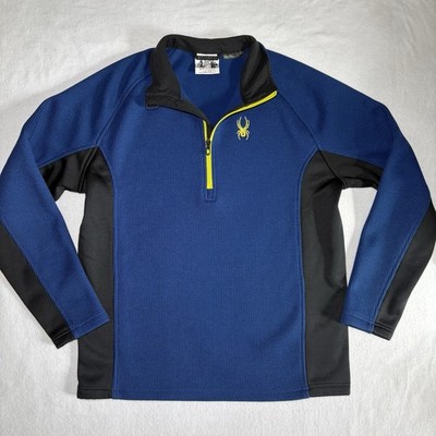 Spyder Outbound Jacket Mens  Blue/Black Half Zip Pullover Size Large