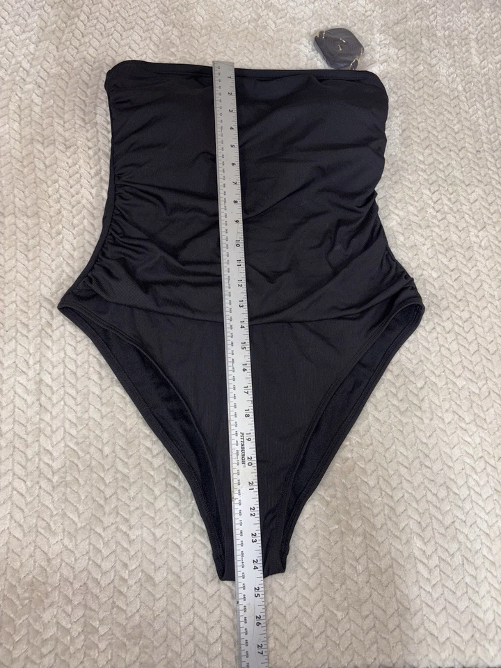 Maiô Shade Shore One Piece XL com nervuras perna alta sem alças mínimo básico - Imagem 3 de 4