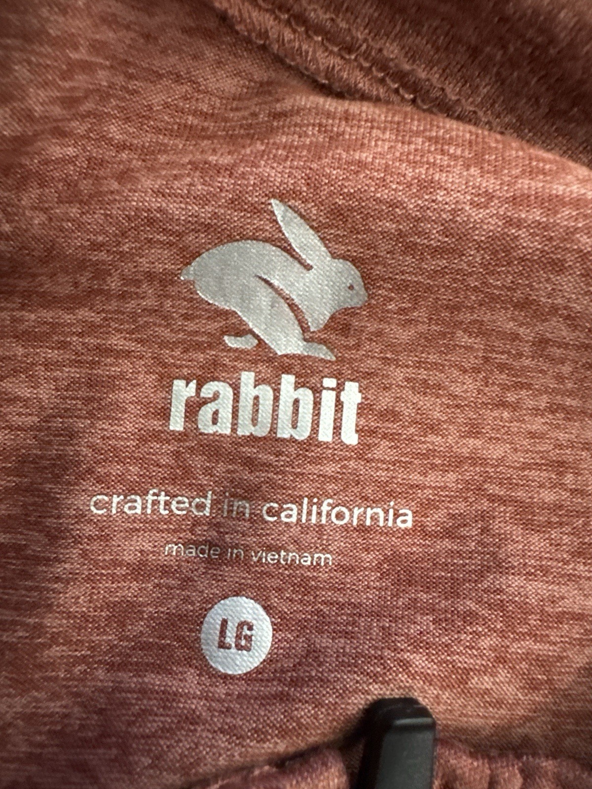 Rabbit quarter zip pullover rust heather long sle… - image 5