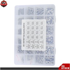 600Pcs 304 Stainless Steel nuts and bolt kits M3 M4 M5 M6 W/Box 16 Common Sizes