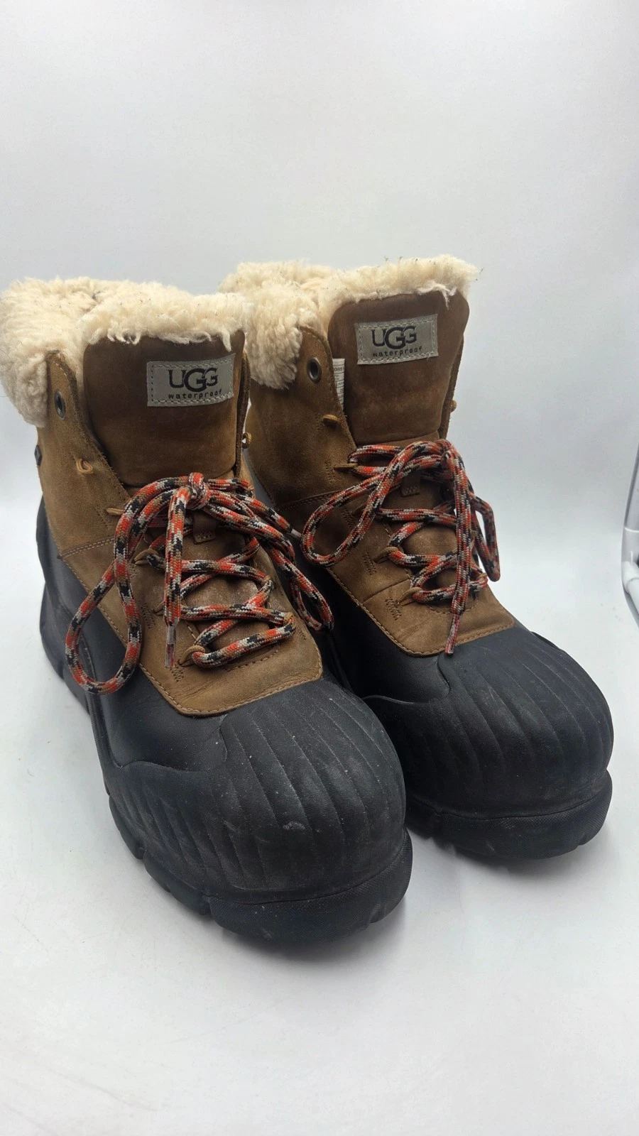 UGG Adirondack Hiker Waterproof Winter Boots Men's US 12 EU 43 Brown Shearling