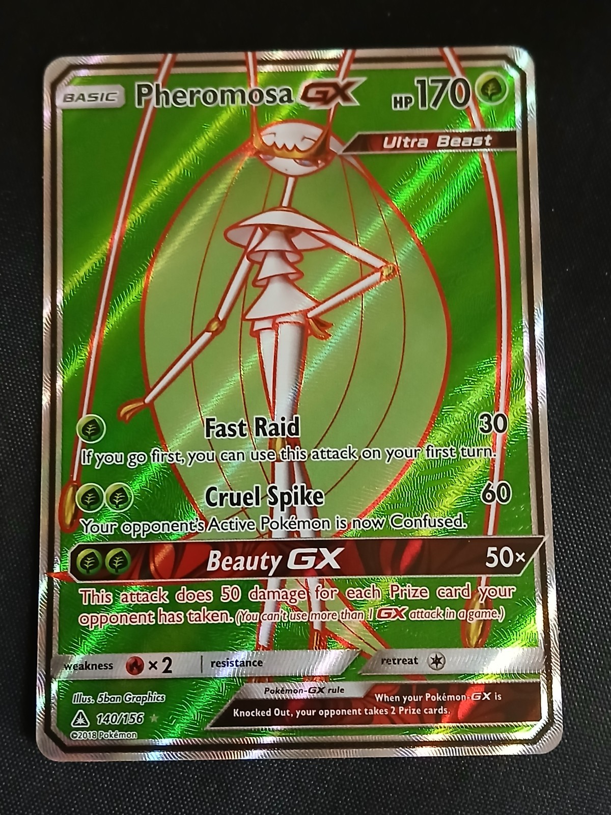 Pheromosa GX (Full Art) 140/156 Sm-Ultra Prism Holo NM