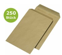 250 Versandtasche Briefumschlag Sk C4/A4 Braun Ohne Fenster 90G Soennecken 2953