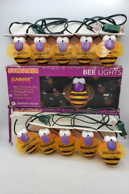 New Lot 2 Sylvania Twinkling Bee Light String 6' Summer Nights Indoor/Outdoor C7