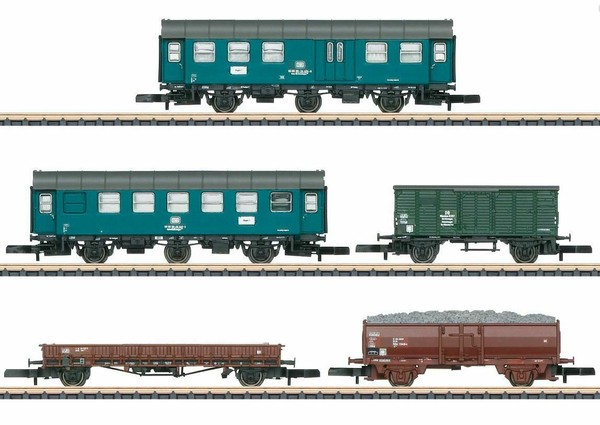 MäRklin 87761 Wagenset Bahndienstwagen Gleisbau Db Epoche Iv 5 Teilig Spur Z Neu-image