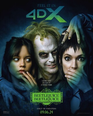 2024 Beetlejuice Beetlejuice Movie Poster 11X17 Michael Keaton Winona Ryder  