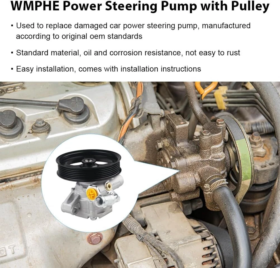 Power Steering Pump for Buick Enclave GMC Acadia 2008-17, Chevy Traverse 2009-17 - Image 4 of 4