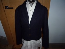 Absolutely Stunning Next Heritage Navy Wool Blend Blazer With Elbow Patches M