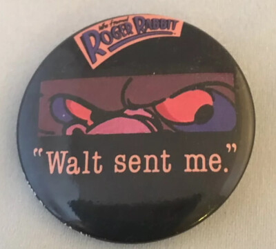 Vtg Roger Rabbit Walt Sent Me Disney Nos Movie Pinback Pin Buttons RARE ...
