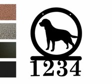 Custom Address Sign Metal Dog for House Yard Gate Customizable Personalized Dogs