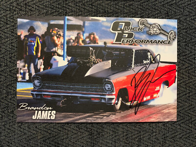 Street Outlaws Brandon James Signed Promo Card 2022 PRI Autographed