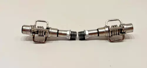 Crank Brothers Eggbeater Silver CrMo Clipless Pedals 9/16" Axle EXCELLENT CLEAN