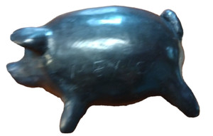 Black Clay Pig Whistle Made In Mexico, Unbranded, Vintage, very good condition