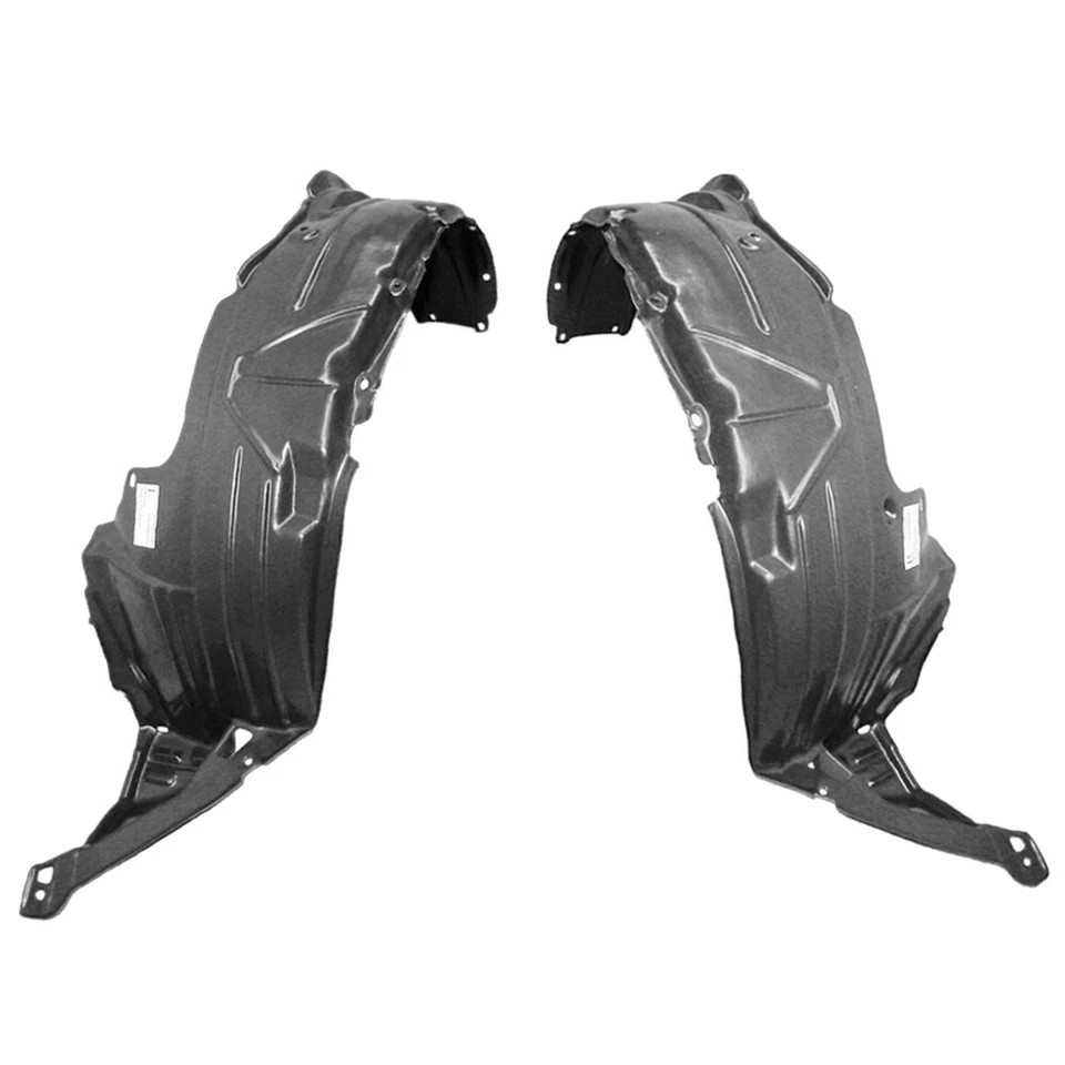 Front Driver & Passenger Side Fender Liner Set w/ Clips For 2002-2006 Honda CR-V - Image 2 of 4