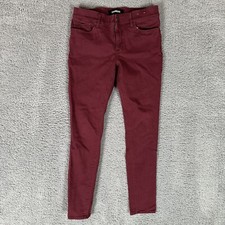 Express Jeans Womens 8 Regular Red Burgundy Legging Mid Rise Stretch Pockets