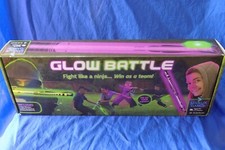 STARLUX GLOW BATTLE Ninja Katana Sticks Light Up Foam Swords x4 w/ Dojo Markers
