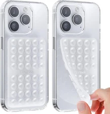 Clear Silicone Suction Cup Phone Case Mount Double Sided, Set of 2 (NEW)